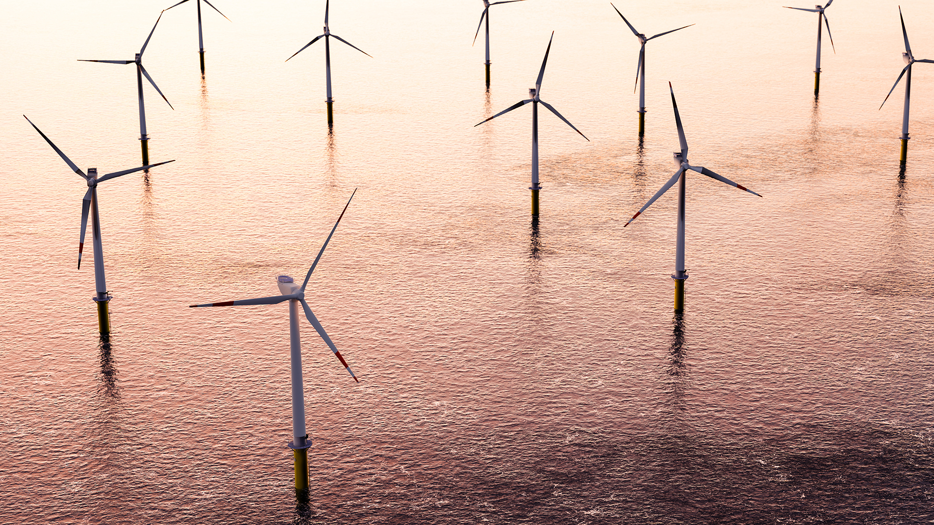 Offshore Wind Turbine Farm for Sustainable Energy Production & Clean Power